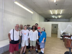 A photo of the volunteers who participated in the HQ cleaning and painting party